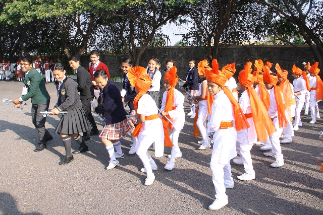 The students from Sikkim enjoying the Lezim with our students. 