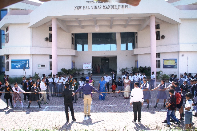 A friendly Tug of War between the students of our School and Sikkim students. 