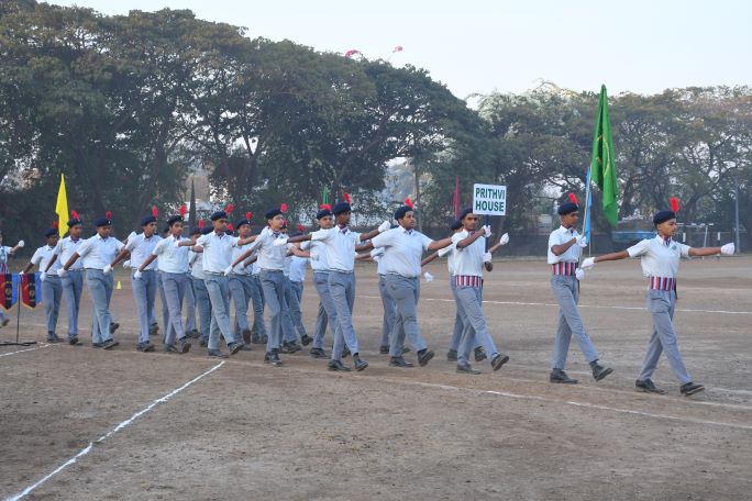 March Past by the students of Std VIII to X.